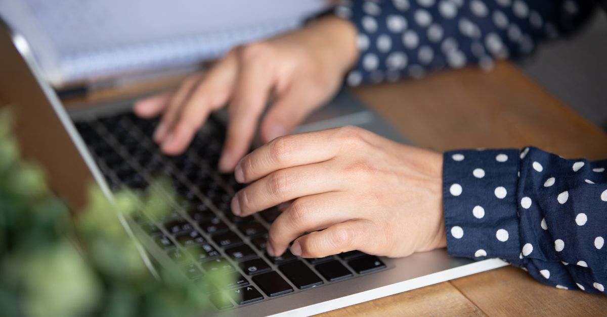 a person crafting an essay