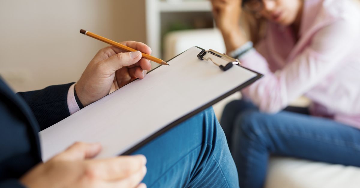 a woman going through behavioral therapy