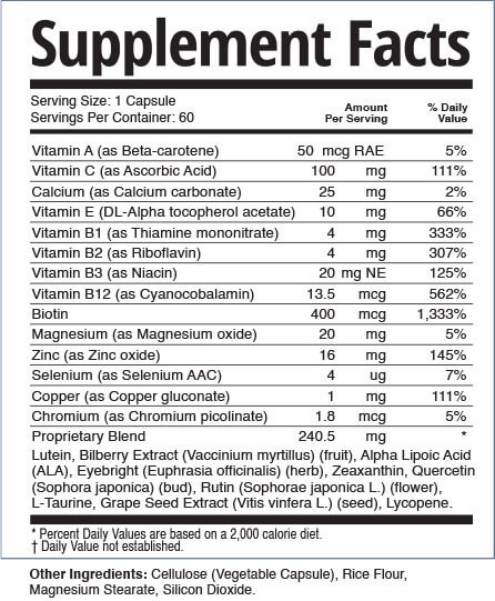 VisioCore-Supplement-Fact